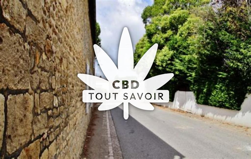 Village à Cravans avec feuille Cannabis CBD