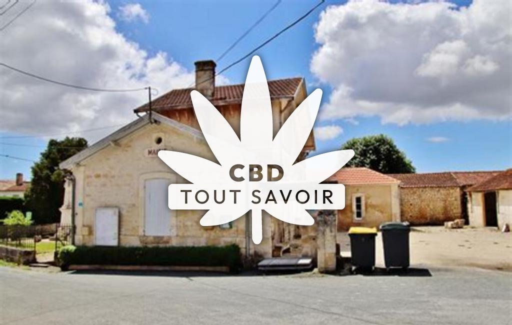 Village à Givrezac avec feuille Cannabis CBD