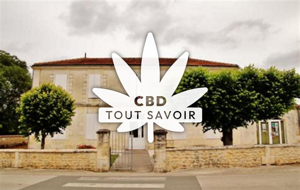 Village à Montpellier-de-Medillan avec feuille Cannabis CBD
