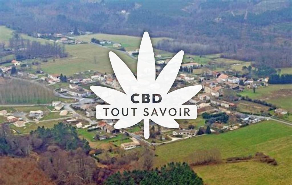 Village à Clerac avec feuille Cannabis CBD