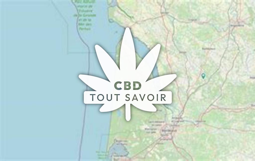 Village à Saint-Martin-D'Ary avec feuille Cannabis CBD