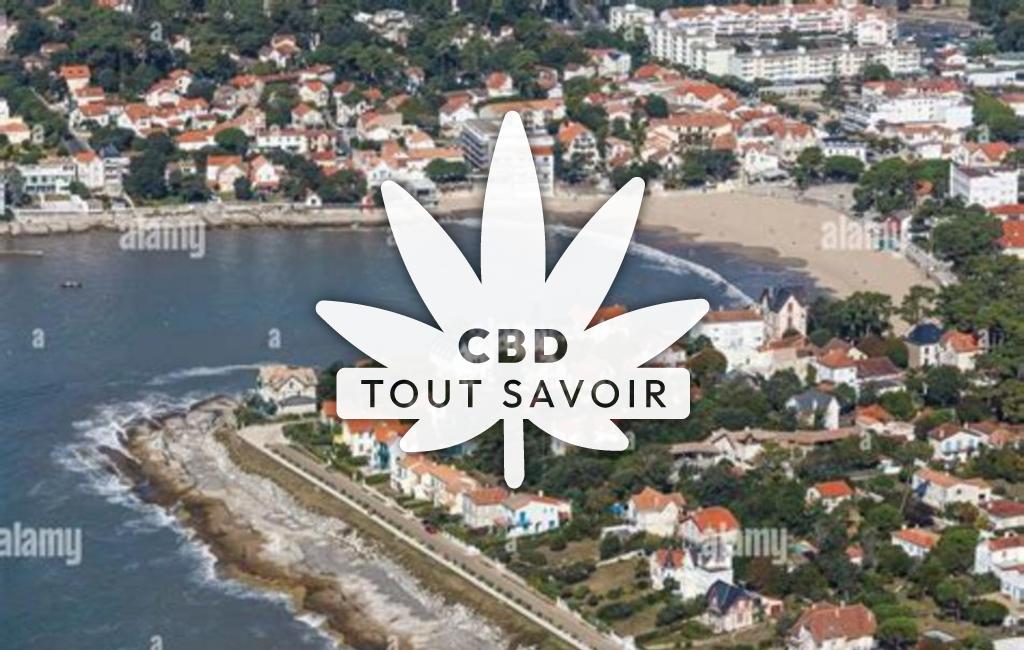 Village à Saint-Pierre-du-Palais avec feuille Cannabis CBD