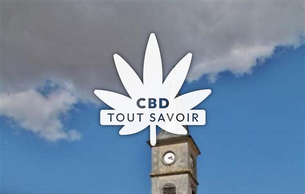 Village à Cire-D'Aunis avec feuille Cannabis CBD