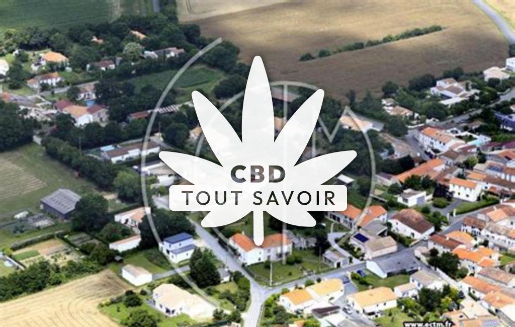 Village à Le-Thou avec feuille Cannabis CBD
