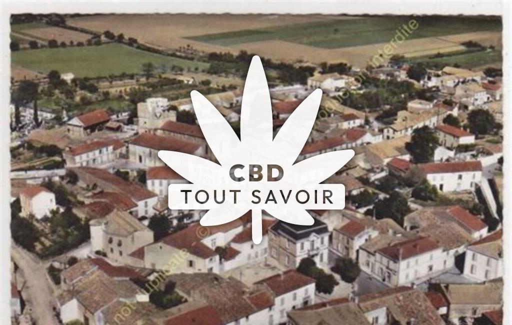 Village à Thaire avec feuille Cannabis CBD