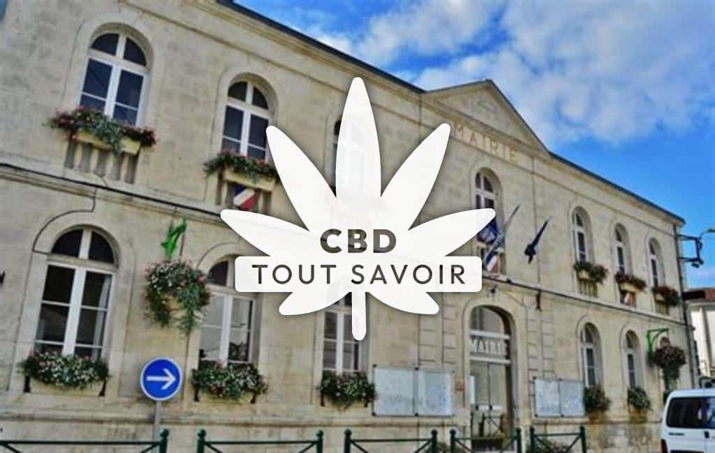 Village à Aigrefeuille-D'Aunis avec feuille Cannabis CBD