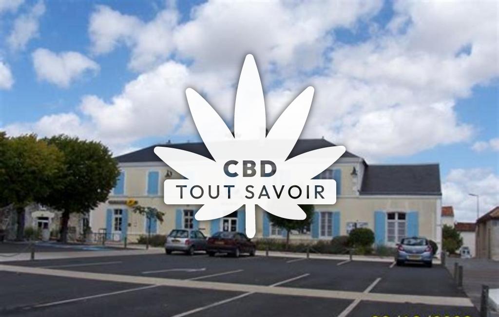 Village à Loulay avec feuille Cannabis CBD