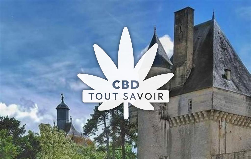 Village à Saint-Pierre-de-l'Isle avec feuille Cannabis CBD