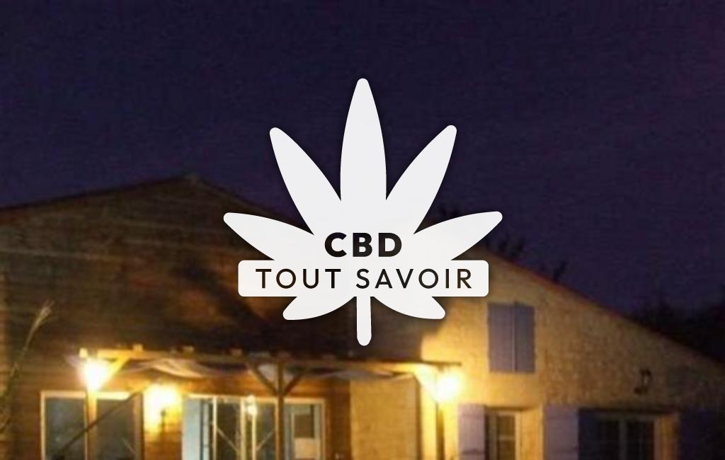 Village à Annepont avec feuille Cannabis CBD