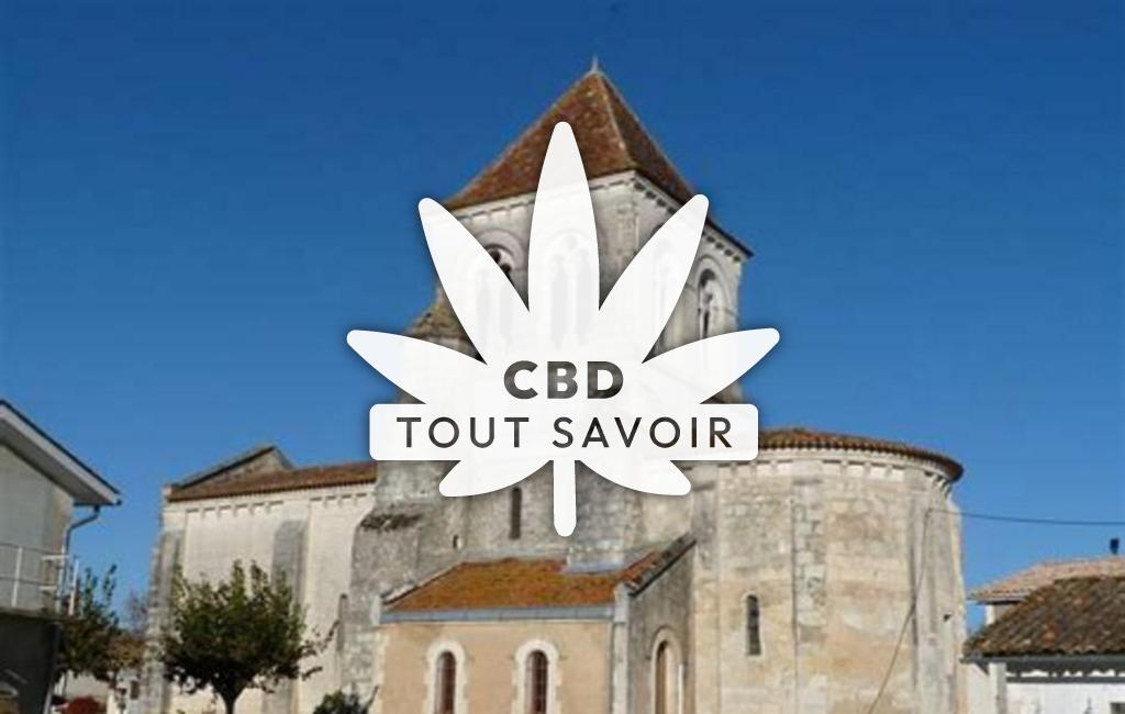 Village à Saint-Martin-de-Coux avec feuille Cannabis CBD