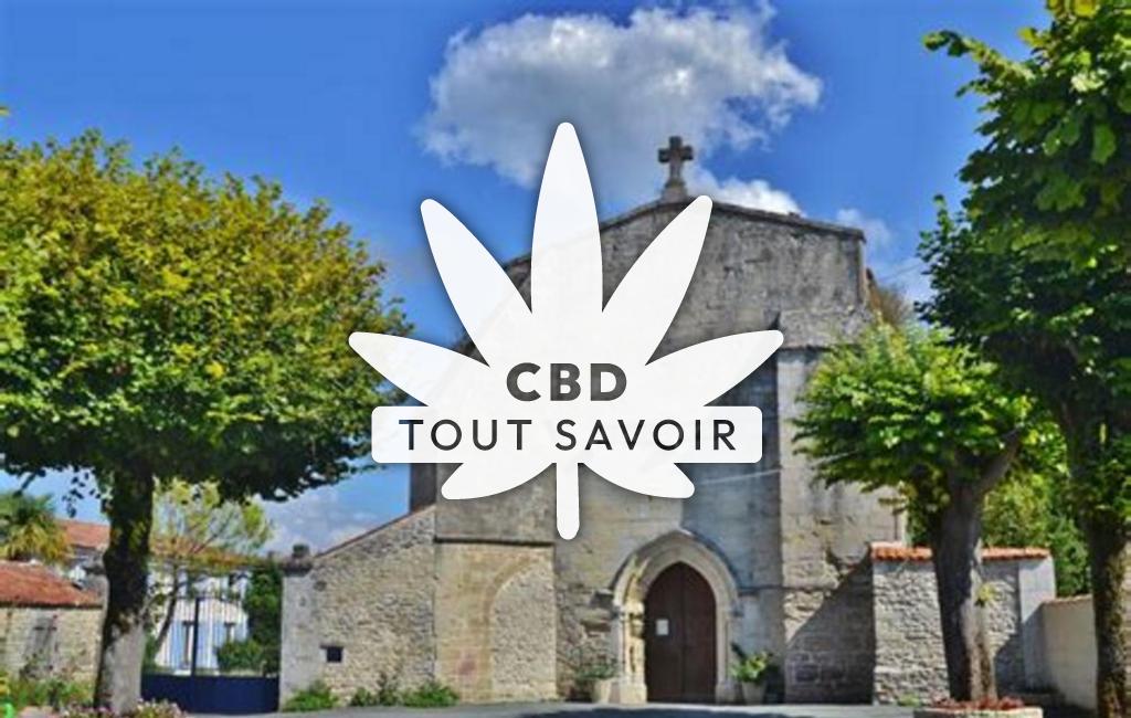 Village à Saint-Crepin avec feuille Cannabis CBD