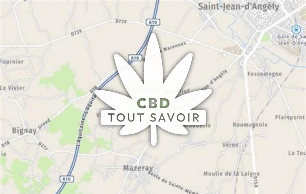 Village à Mazeray avec feuille Cannabis CBD