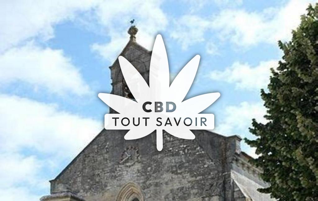 Village à Saint-Julien-de-l'Escap avec feuille Cannabis CBD