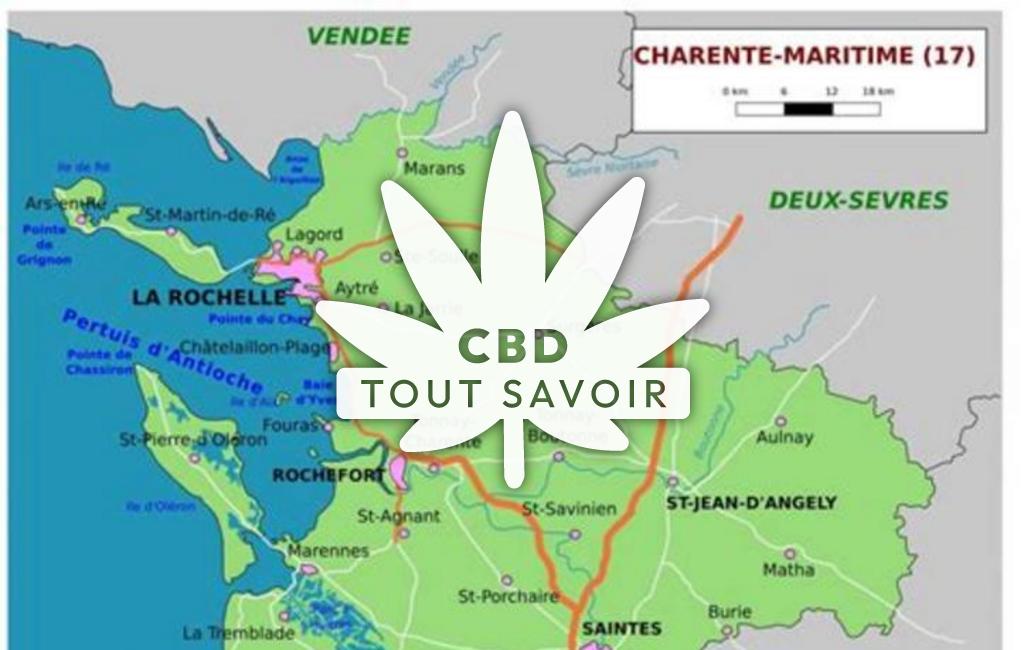 Village à Champdolent avec feuille Cannabis CBD