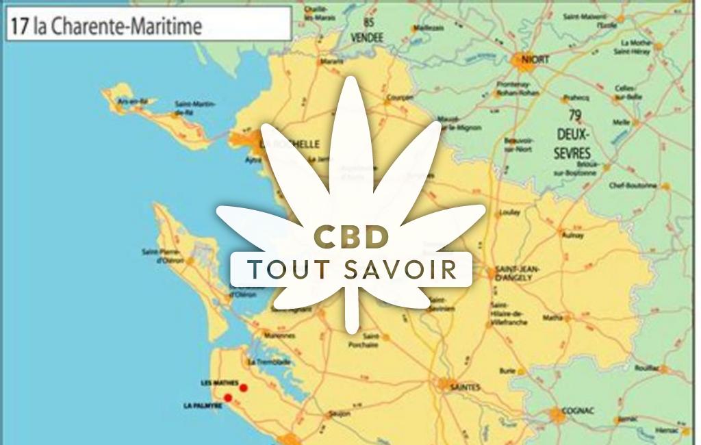 Village à Lussant avec feuille Cannabis CBD