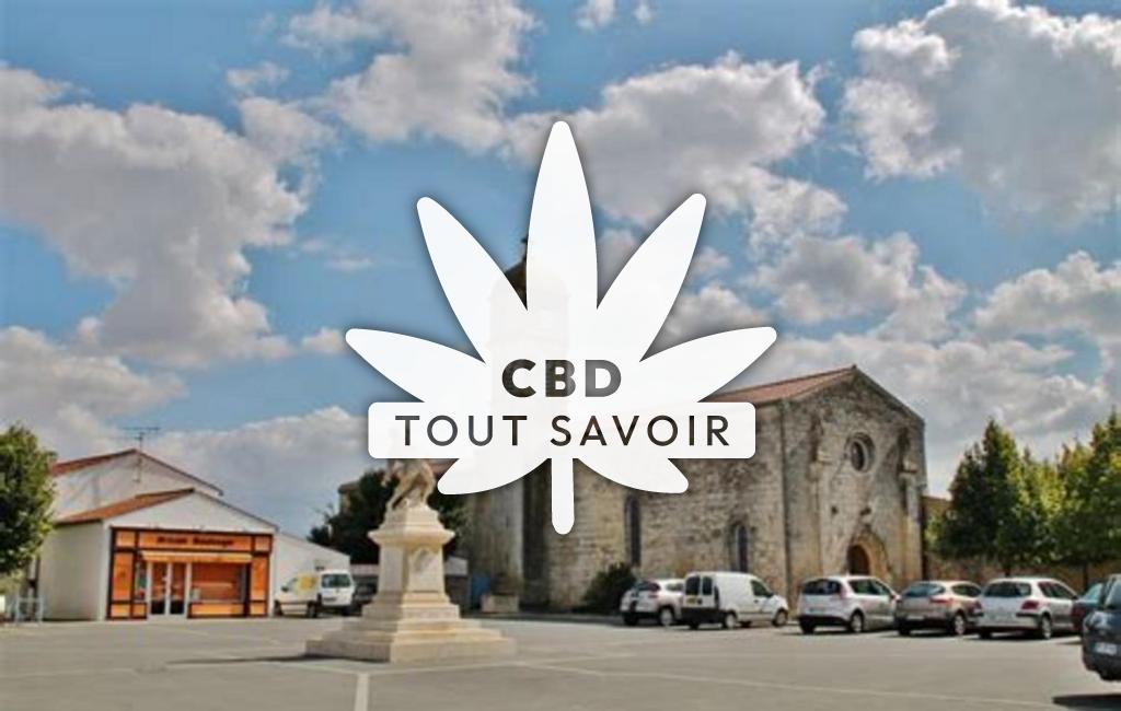 Village à Muron avec feuille Cannabis CBD