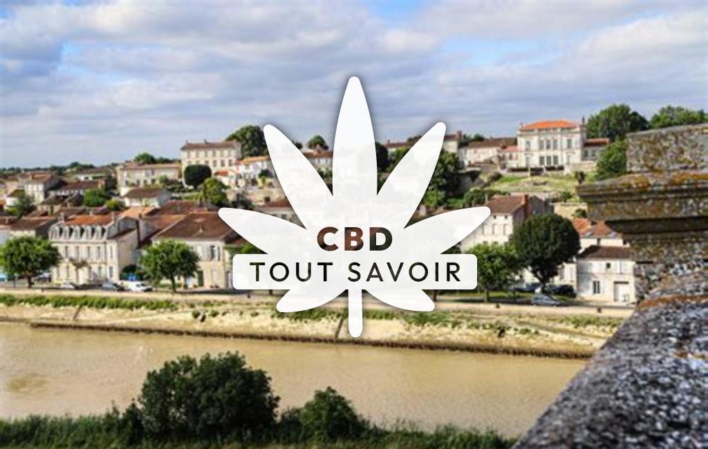 Village à Tonnay-Charente avec feuille Cannabis CBD