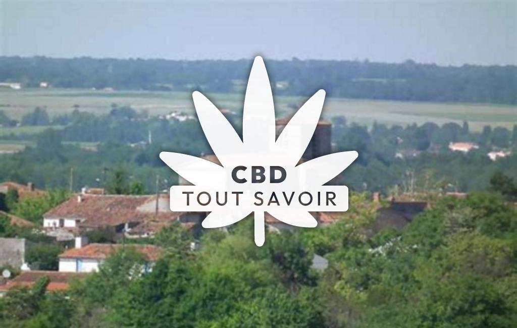 Village à La-Jard avec feuille Cannabis CBD