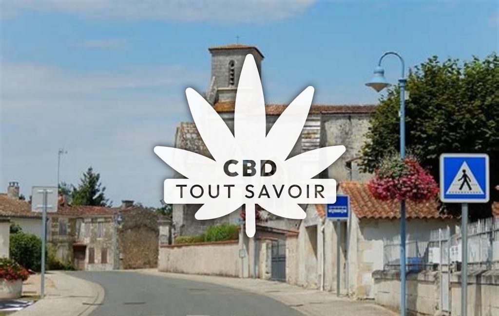 Village à Varzay avec feuille Cannabis CBD