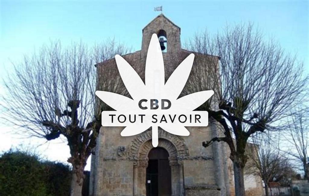 Village à Nuaille-sur-Boutonne avec feuille Cannabis CBD