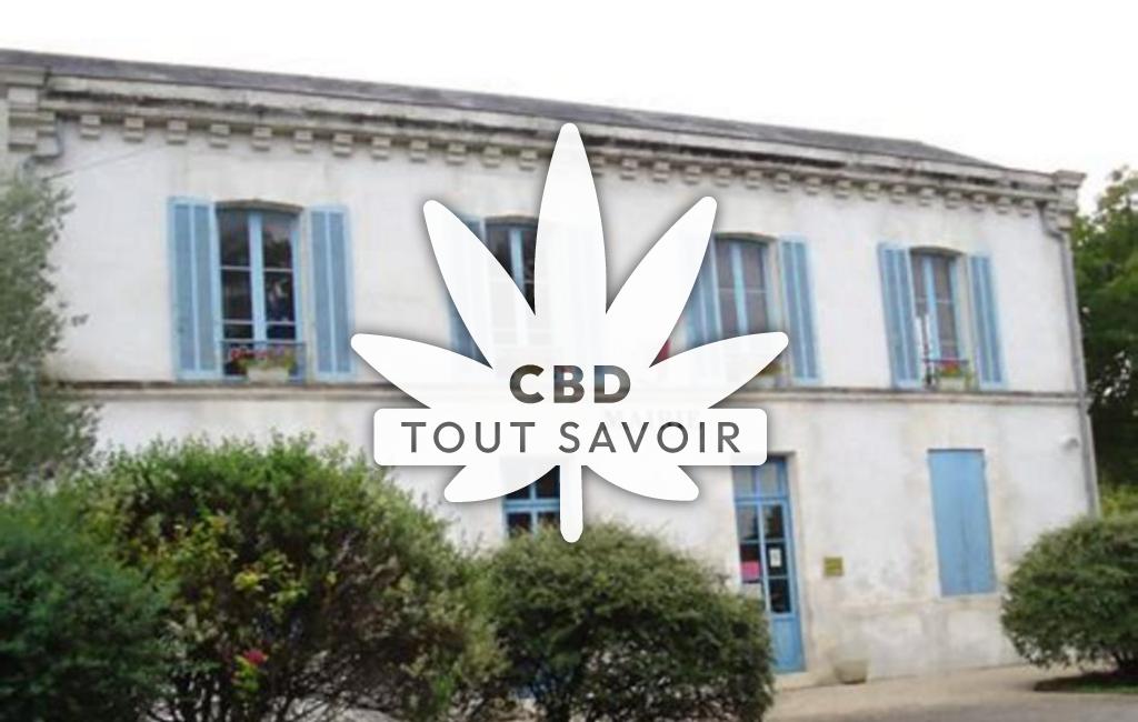 Village à Paille avec feuille Cannabis CBD