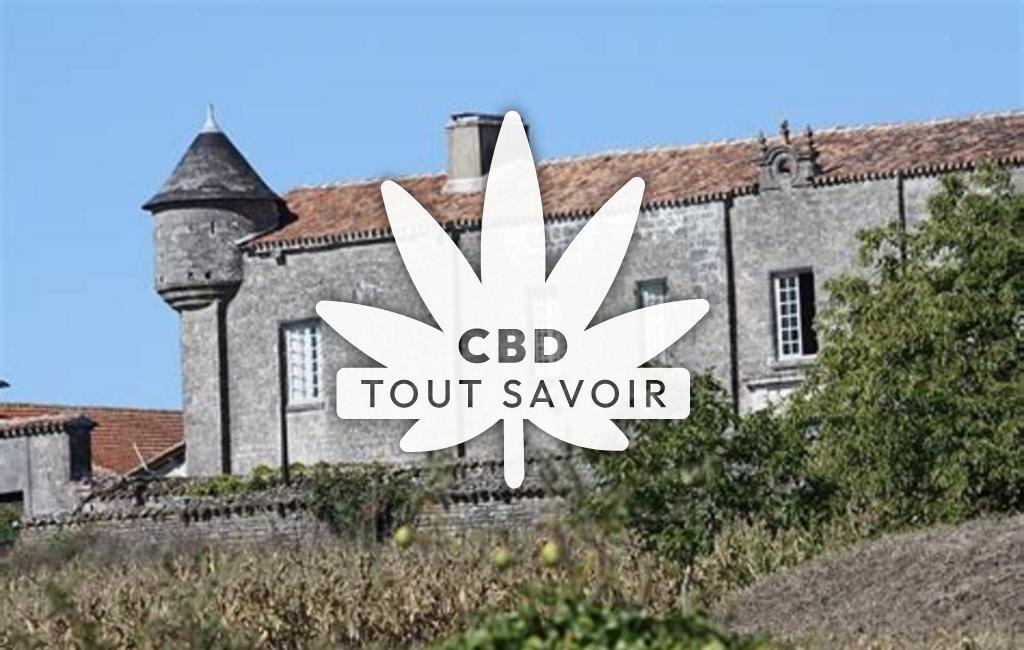 Village à Macqueville avec feuille Cannabis CBD