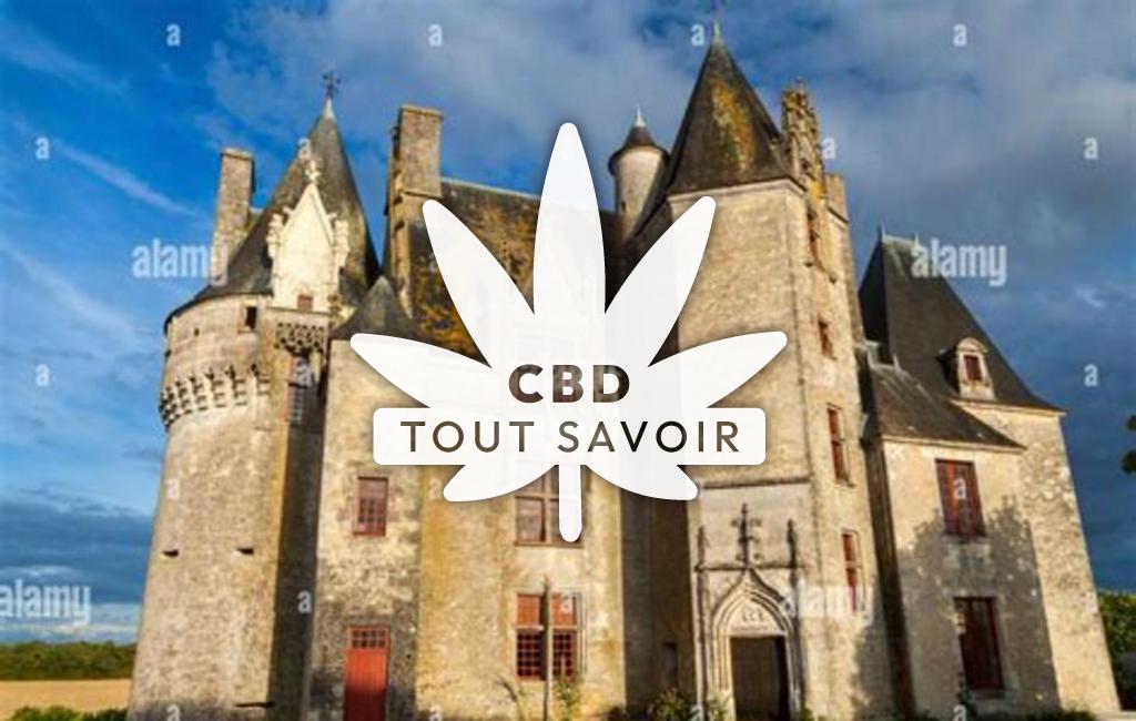Village à Neuvicq-le-Chateau avec feuille Cannabis CBD