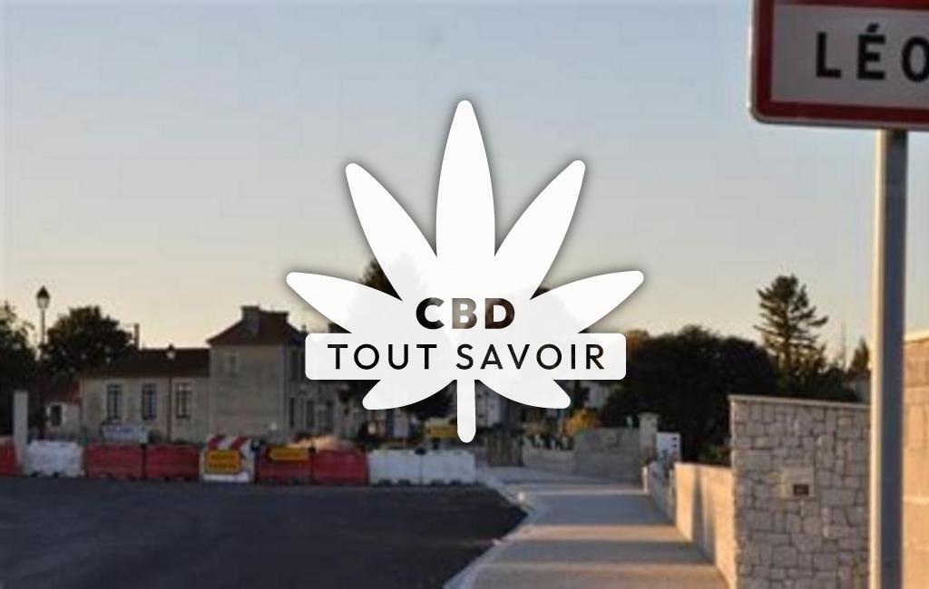 Village à Leoville avec feuille Cannabis CBD