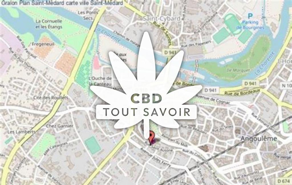 Village à Saint-Medard avec feuille Cannabis CBD