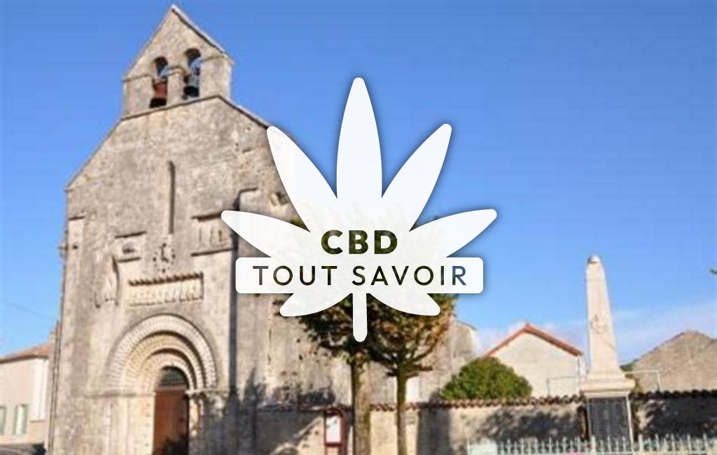 Village à Fontaine-Chalendray avec feuille Cannabis CBD