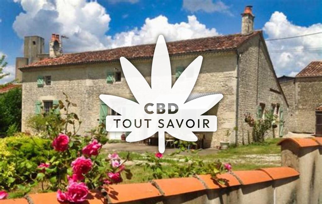Village à Saleignes avec feuille Cannabis CBD