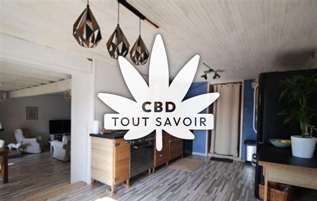 Village à Villiers-Couture avec feuille Cannabis CBD