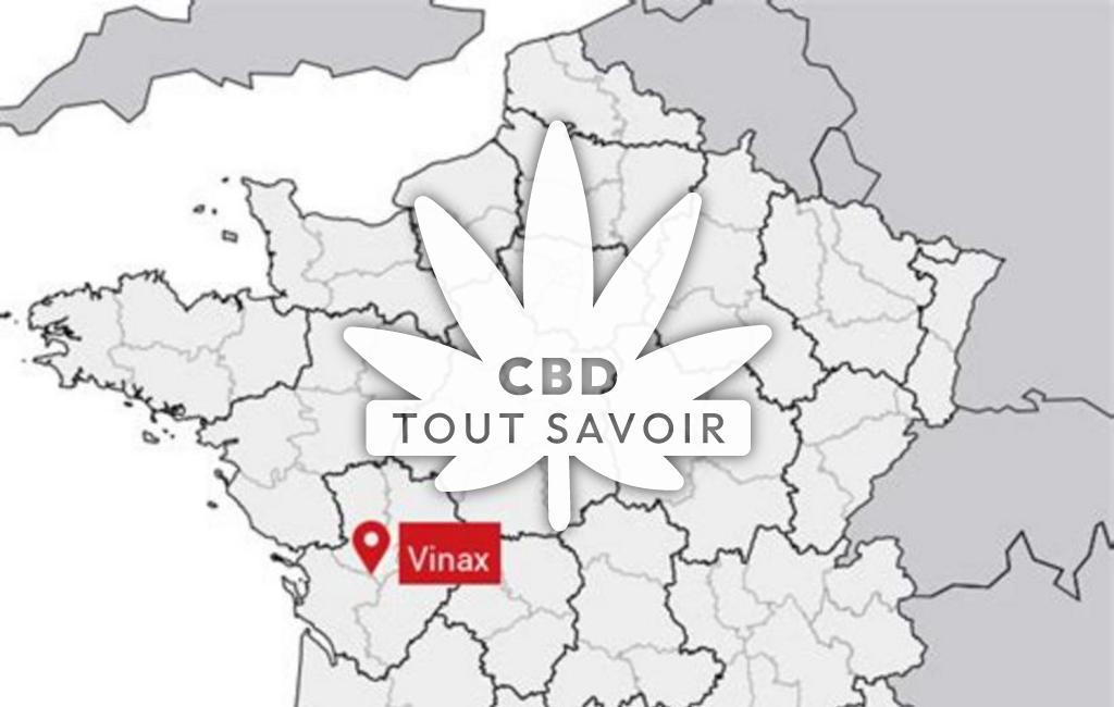 Village à Vinax avec feuille Cannabis CBD