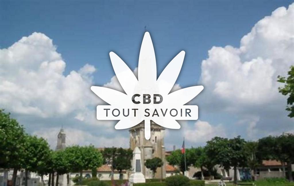 Village à Archiac avec feuille Cannabis CBD