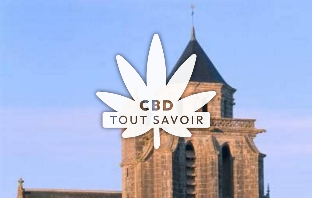 Village à Lonzac avec feuille Cannabis CBD