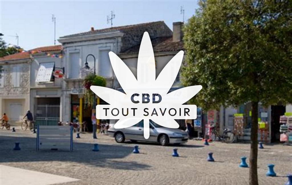 Village à Bourcefranc-le-Chapus avec feuille Cannabis CBD