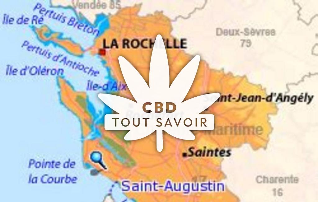 Village à Saint-Augustin avec feuille Cannabis CBD