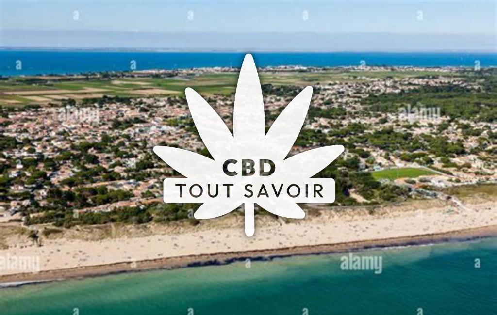 Village à Le-Bois-Plage-en-Re avec feuille Cannabis CBD