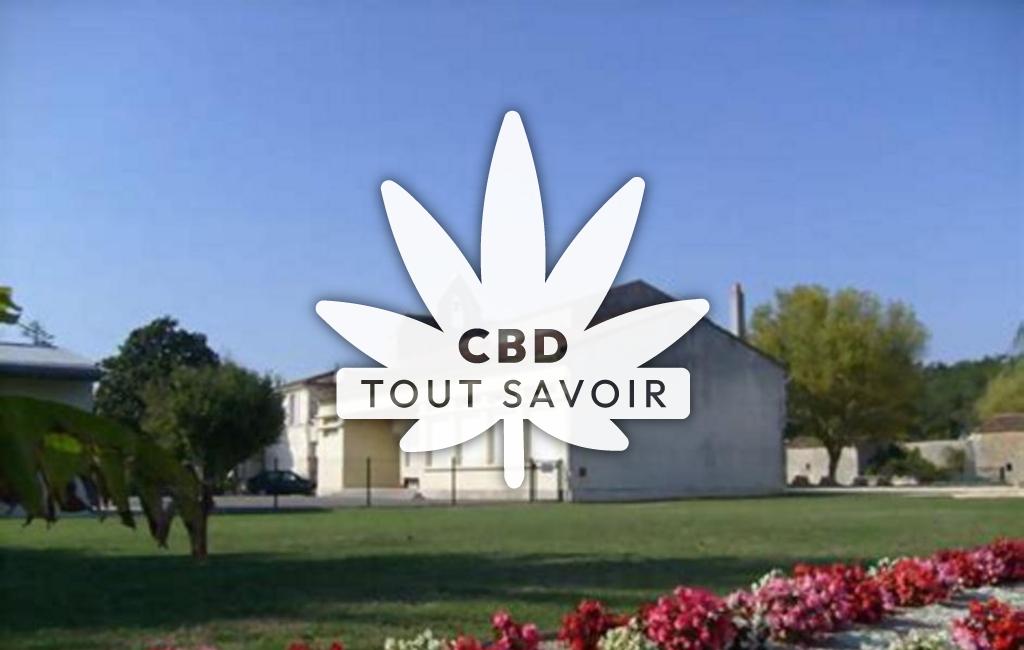 Village à Luchat avec feuille Cannabis CBD