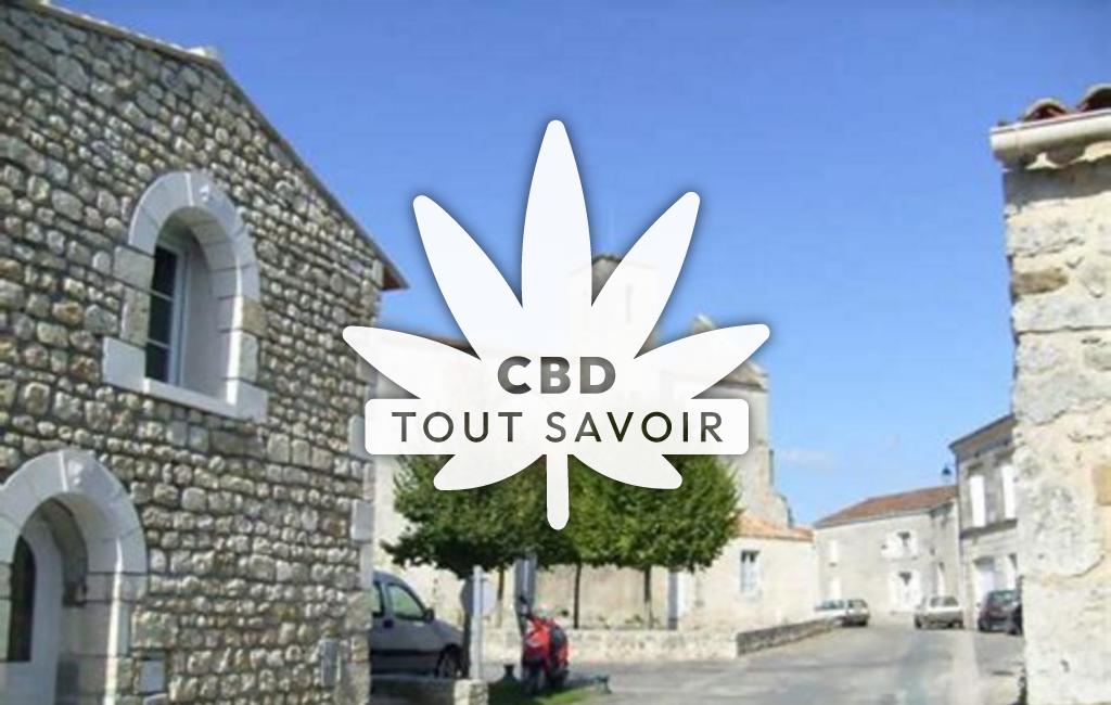 Village à Nancras avec feuille Cannabis CBD