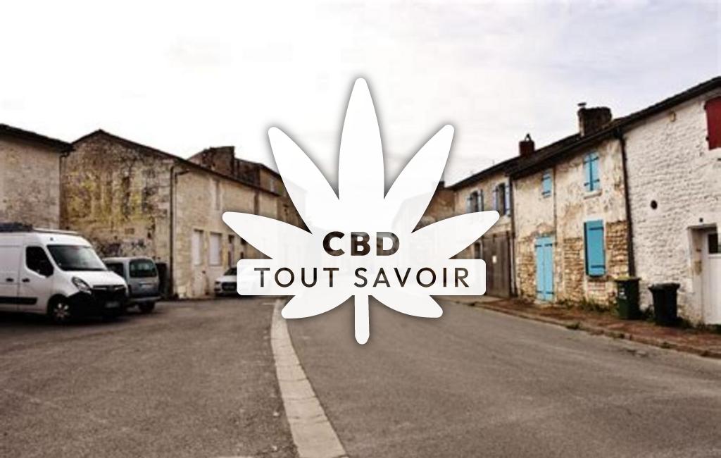 Village à Pisany avec feuille Cannabis CBD