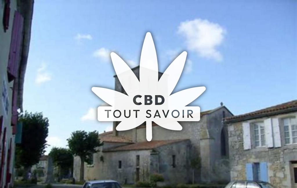 Village à Saint-Sornin avec feuille Cannabis CBD