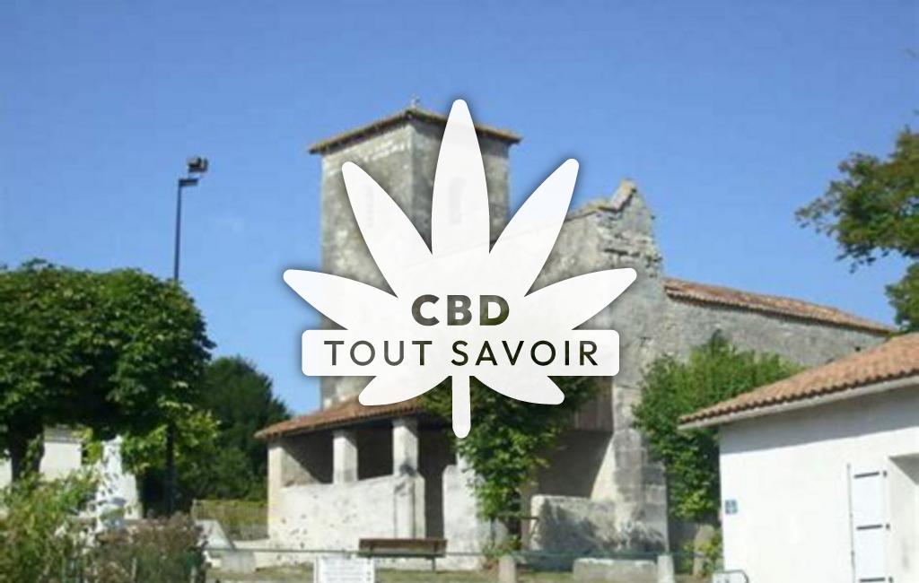 Village à Dompierre-sur-Charente avec feuille Cannabis CBD
