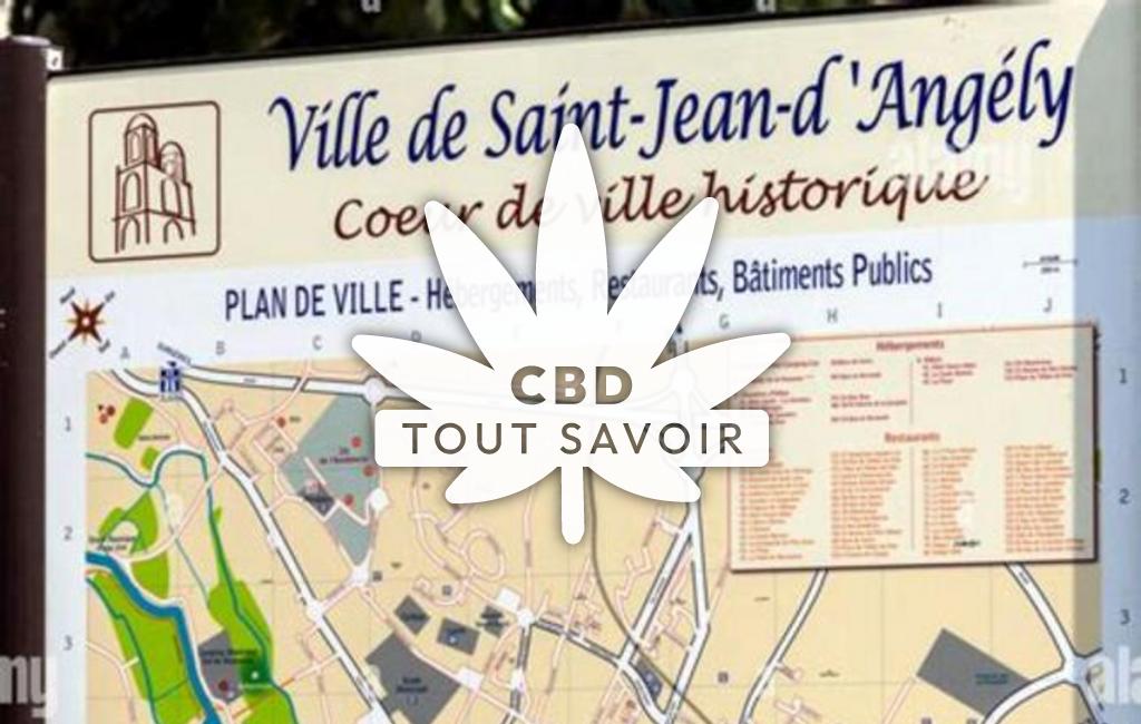 Village à Saint-Jean-D'Angle avec feuille Cannabis CBD
