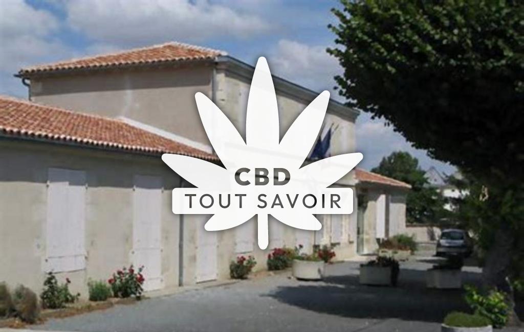 Village à Marsais avec feuille Cannabis CBD