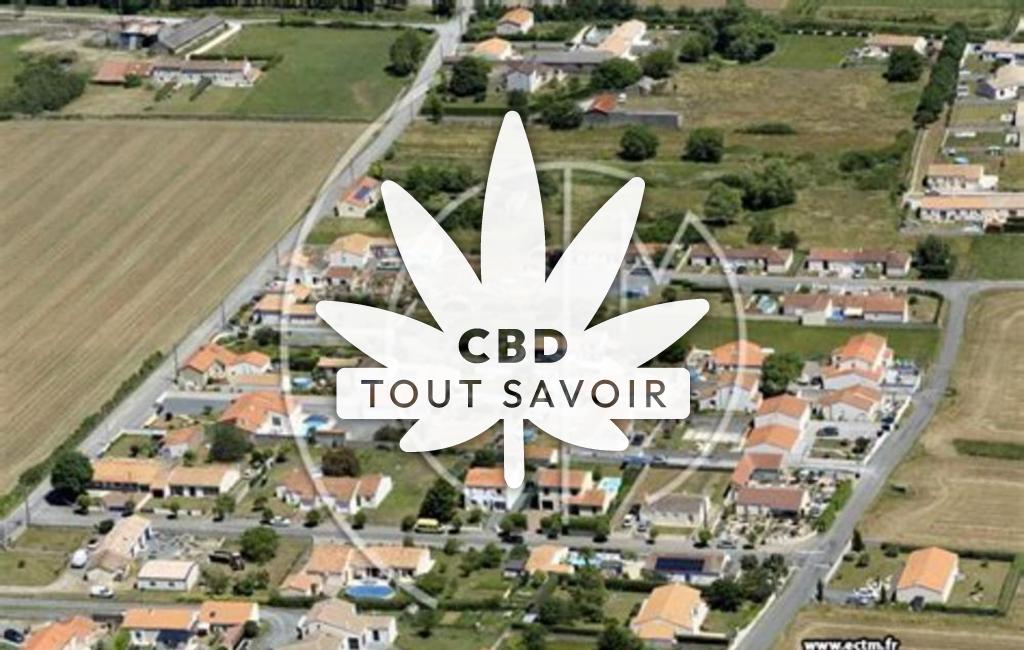Village à Puyravault avec feuille Cannabis CBD