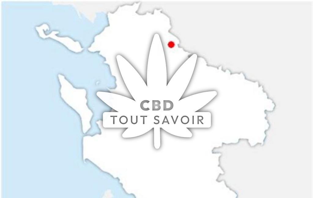 Village à Saint-Pierre-D'Amilly avec feuille Cannabis CBD