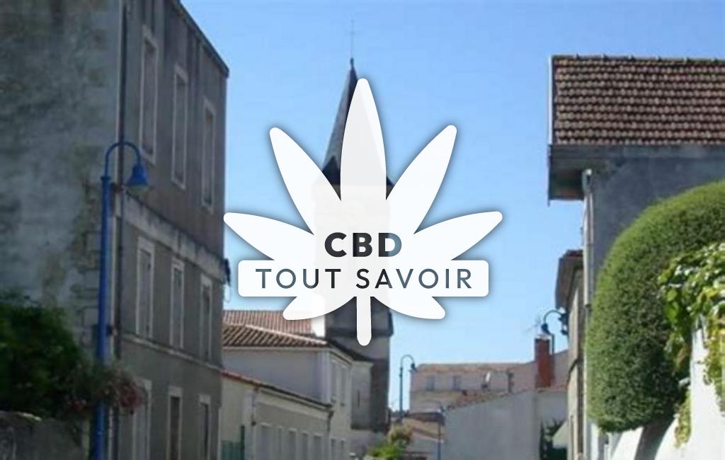 Village à Etaules avec feuille Cannabis CBD