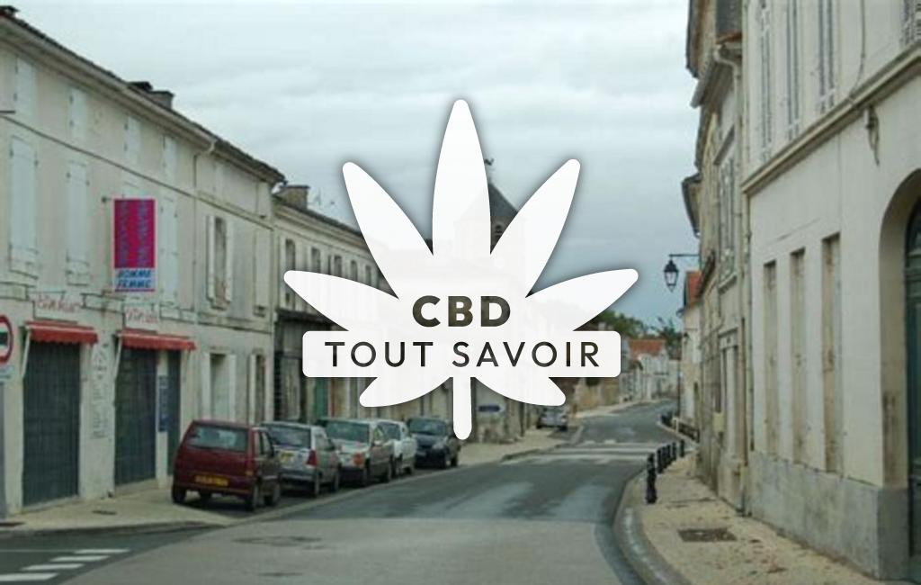 Village à Brizambourg avec feuille Cannabis CBD