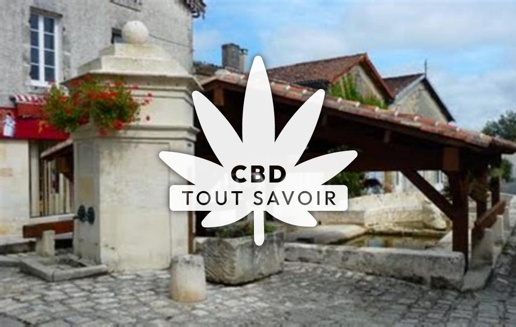 Village à Burie avec feuille Cannabis CBD